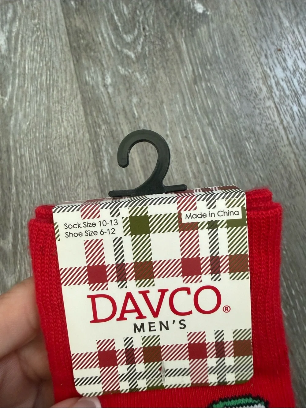 DAVCO Men's Red Bulldog Pattern Dress Socks